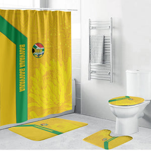 South Africa Soccer Bathroom Set Banyana Banyana Protea Yellow Version