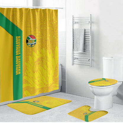 South Africa Soccer Bathroom Set Banyana Banyana Protea Yellow Version