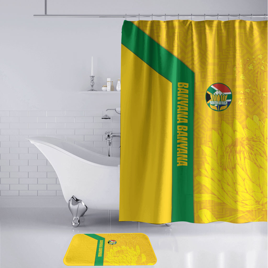 South Africa Soccer Bathroom Set Banyana Banyana Protea Yellow Version