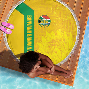 South Africa Soccer Beach Blanket Banyana Banyana Protea Yellow Version