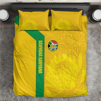 South Africa Soccer Bedding Set Banyana Banyana Protea Yellow Version