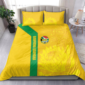 South Africa Soccer Bedding Set Banyana Banyana Protea Yellow Version