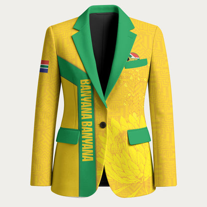 South Africa Soccer Custom Blazer Banyana Banyana Protea Yellow Version