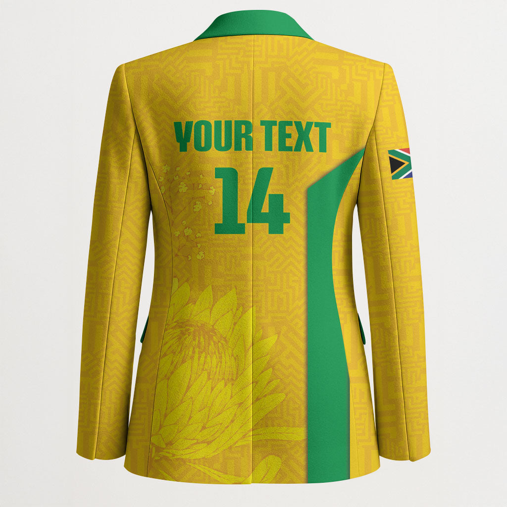 South Africa Soccer Custom Blazer Banyana Banyana Protea Yellow Version