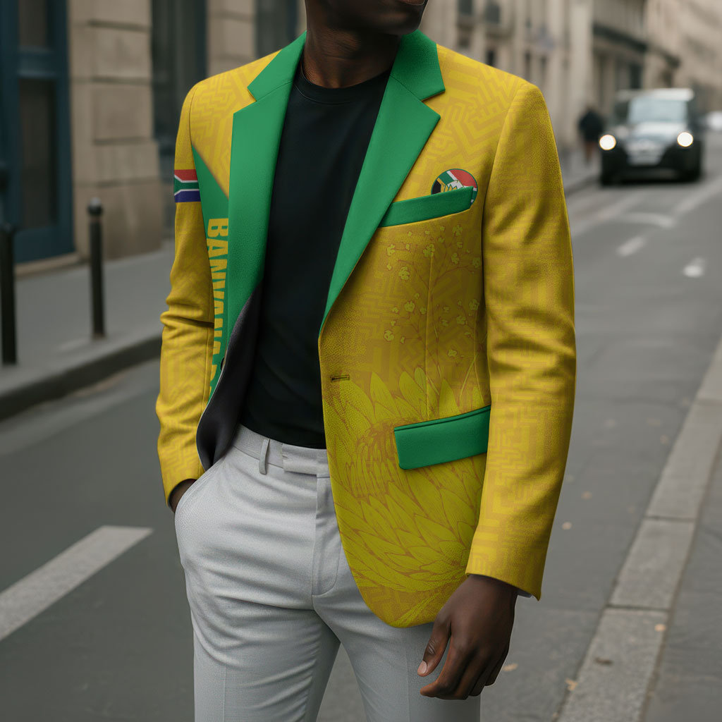 South Africa Soccer Custom Blazer Banyana Banyana Protea Yellow Version