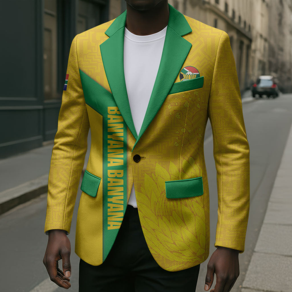 South Africa Soccer Custom Blazer Banyana Banyana Protea Yellow Version