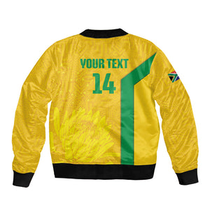 South Africa Soccer Custom Bomber Jacket Banyana Banyana Protea Yellow Version