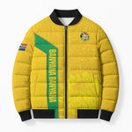 South Africa Soccer Custom Bomber Puffer Jacket Banyana Banyana Protea Yellow Version