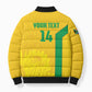 South Africa Soccer Custom Bomber Puffer Jacket Banyana Banyana Protea Yellow Version