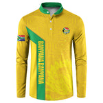 South Africa Soccer Custom Button Sweatshirt Banyana Banyana Protea Yellow Version