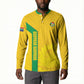 South Africa Soccer Custom Button Sweatshirt Banyana Banyana Protea Yellow Version