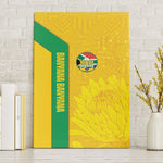 South Africa Soccer Canvas Wall Art Banyana Banyana Protea Yellow Version