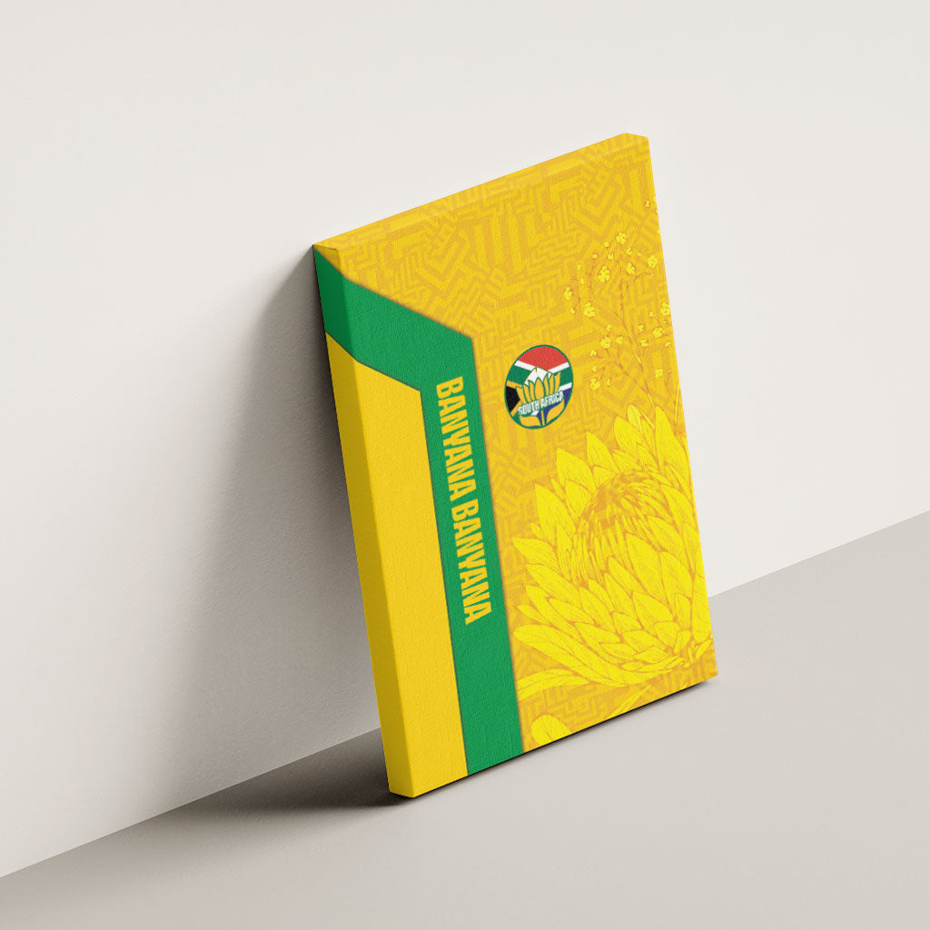 South Africa Soccer Canvas Wall Art Banyana Banyana Protea Yellow Version