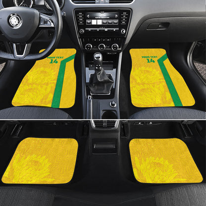 South Africa Soccer Custom Car Mats Banyana Banyana Protea Yellow Version