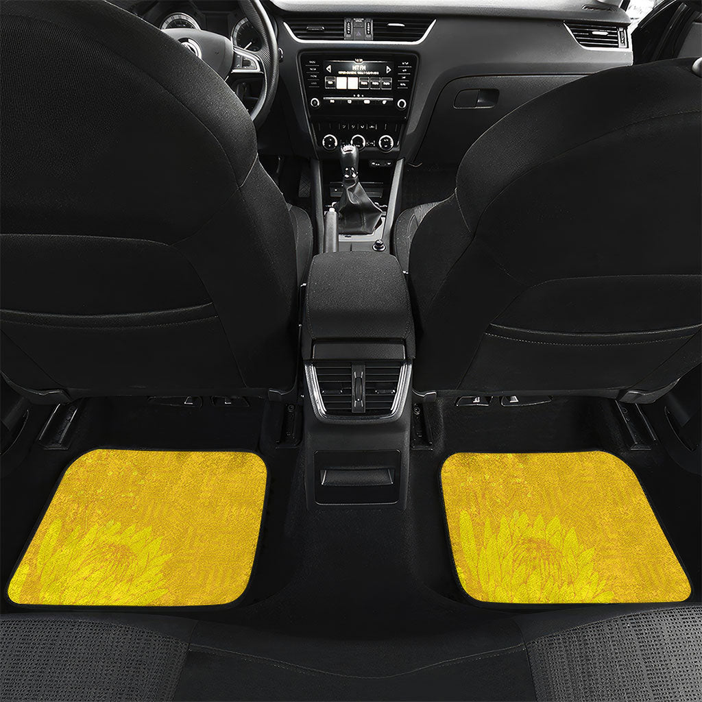 South Africa Soccer Custom Car Mats Banyana Banyana Protea Yellow Version