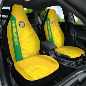 South Africa Soccer Car Seat Cover Banyana Banyana Protea Yellow Version