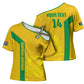 South Africa Soccer Custom Cross Shoulder Shirt Banyana Banyana Protea Yellow Version