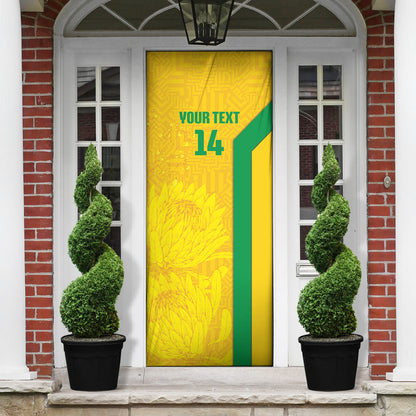 South Africa Soccer Custom Door Cover Banyana Banyana Protea Yellow Version