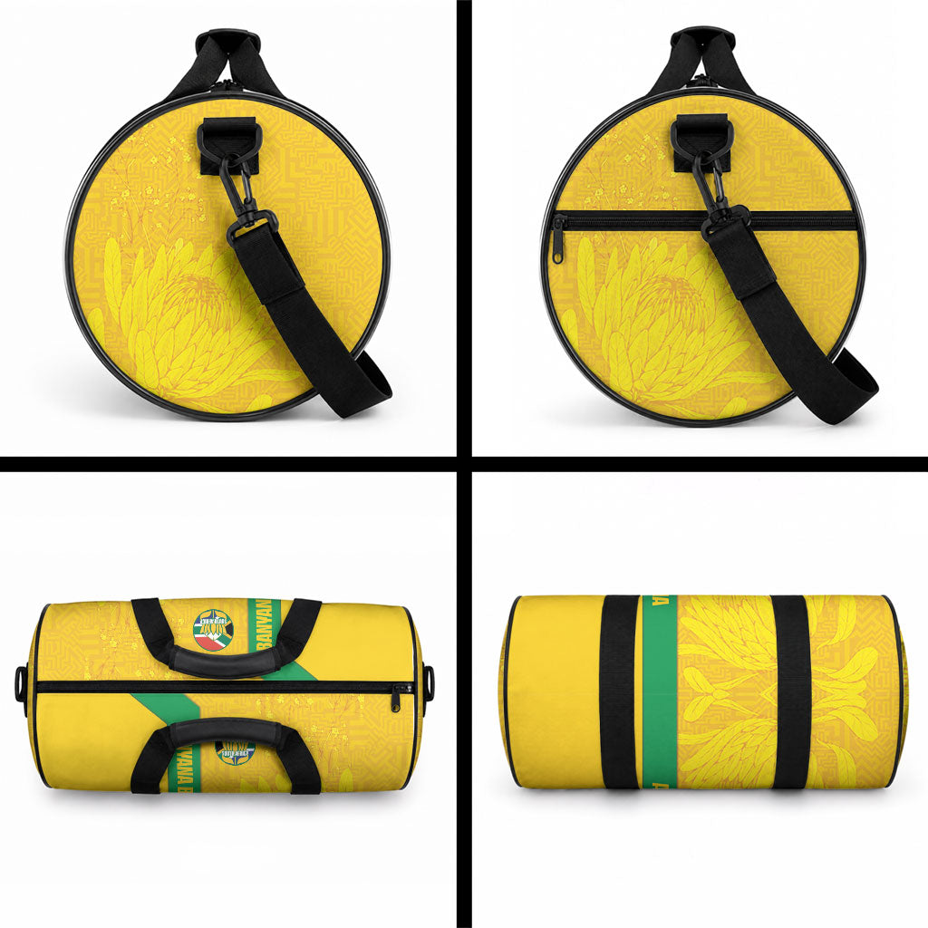 South Africa Soccer Duffle Bag Banyana Banyana Protea Yellow Version