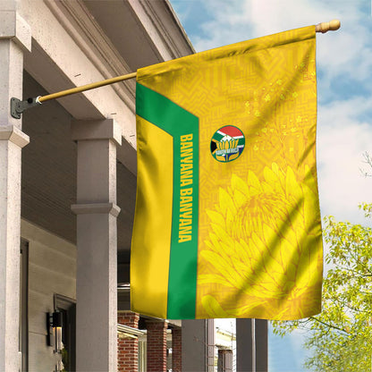South Africa Soccer Garden Flag Banyana Banyana Protea Yellow Version