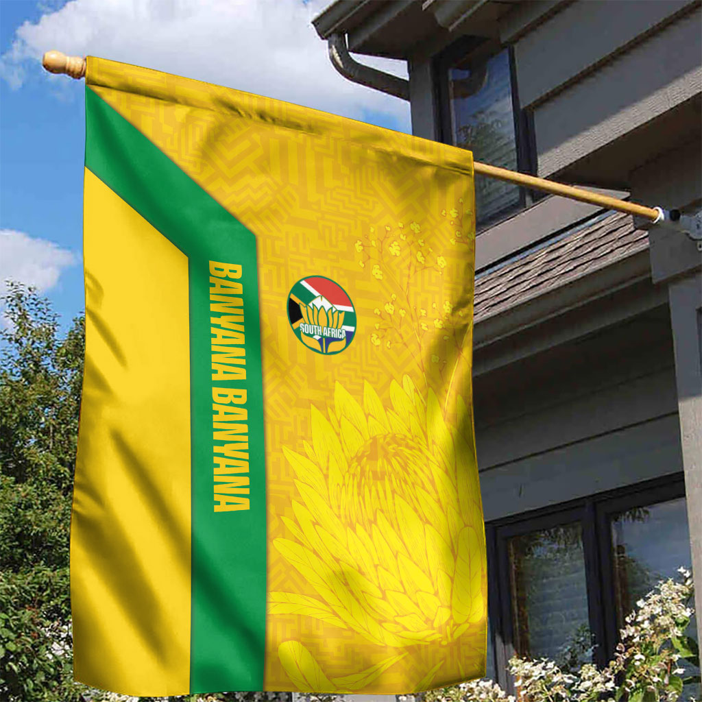 South Africa Soccer Garden Flag Banyana Banyana Protea Yellow Version