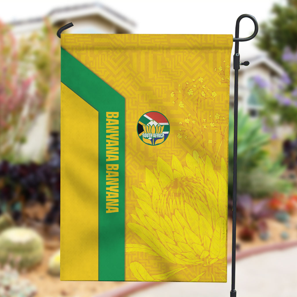 South Africa Soccer Garden Flag Banyana Banyana Protea Yellow Version