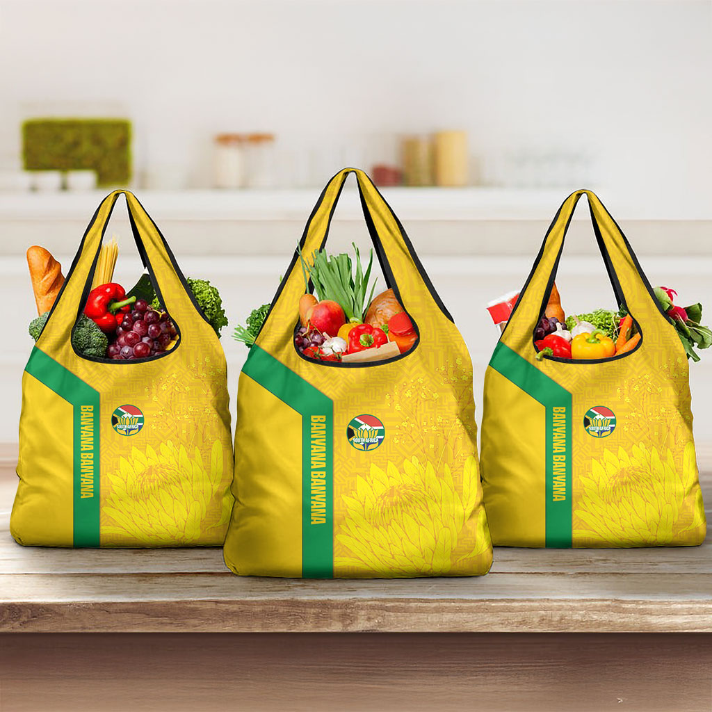 South Africa Soccer Grocery Bag Banyana Banyana Protea Yellow Version