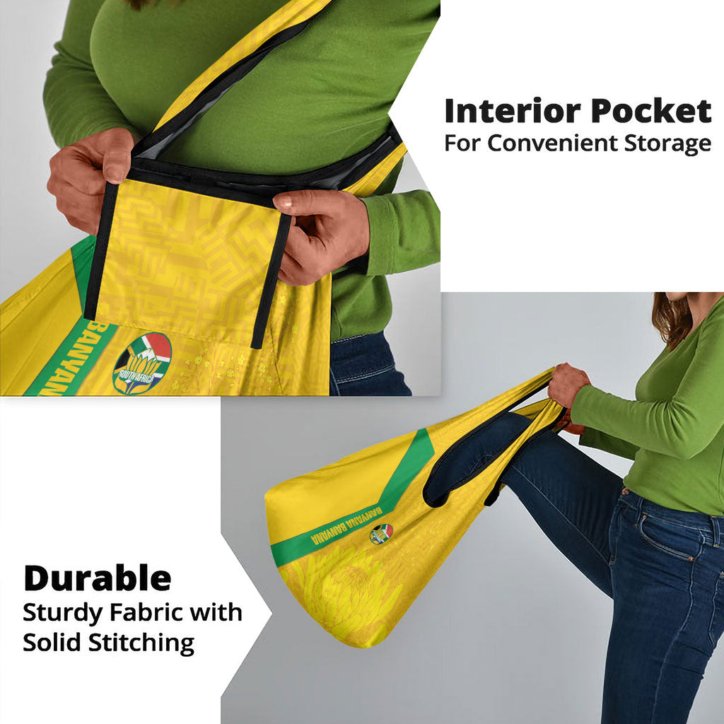 South Africa Soccer Grocery Bag Banyana Banyana Protea Yellow Version