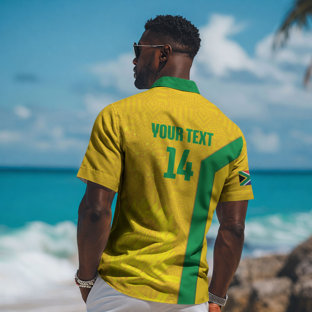 South Africa Soccer Custom Hawaiian Shirt Banyana Banyana Protea Yellow Version