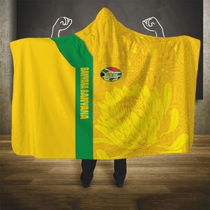 South Africa Soccer Hooded Blanket Banyana Banyana Protea Yellow Version
