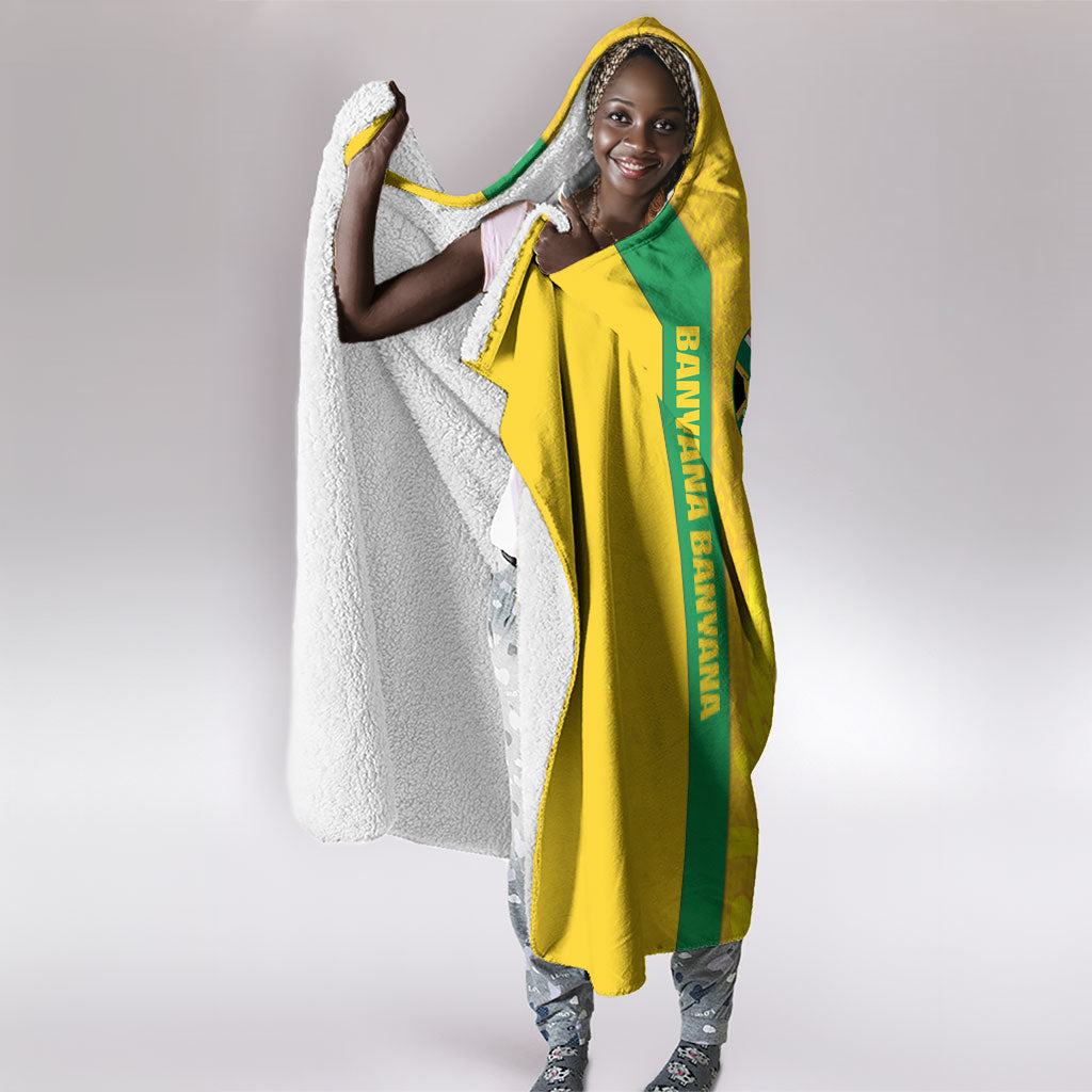 South Africa Soccer Hooded Blanket Banyana Banyana Protea Yellow Version