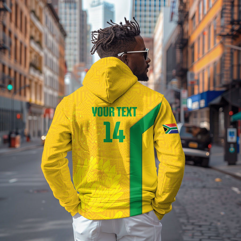 South Africa Soccer Custom Hoodie Banyana Banyana Protea Yellow Version