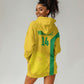 South Africa Soccer Custom Hoodie Dress Banyana Banyana Protea Yellow Version