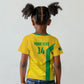 South Africa Soccer Custom Kid T shirt Banyana Banyana Protea Yellow Version