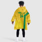 South Africa Soccer Custom Kid Wearable Blanket Hoodie Banyana Banyana Protea Yellow Version