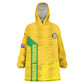 South Africa Soccer Custom Kid Wearable Blanket Hoodie Banyana Banyana Protea Yellow Version