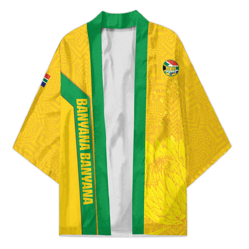 South Africa Soccer Custom Kimono Banyana Banyana Protea Yellow Version