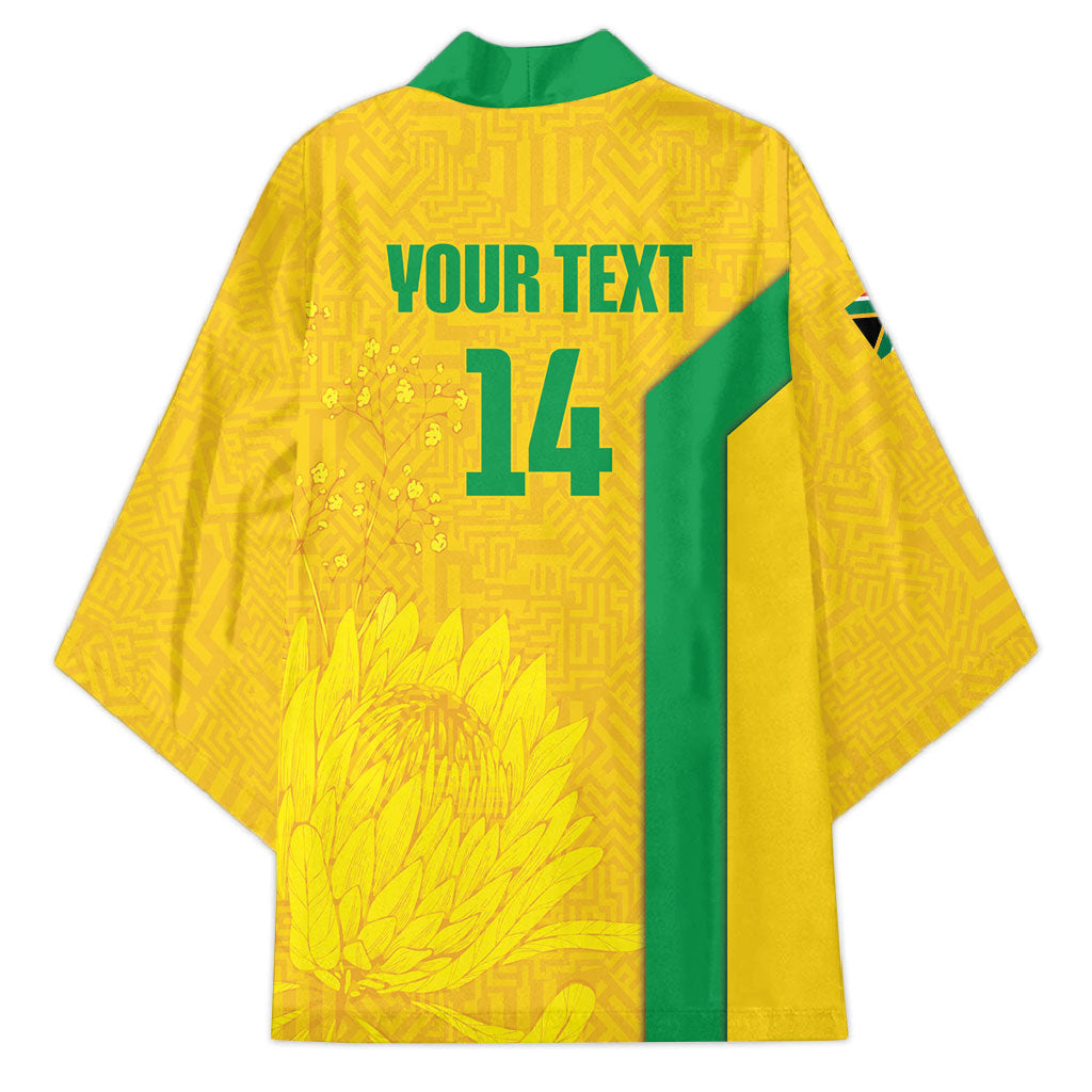 South Africa Soccer Custom Kimono Banyana Banyana Protea Yellow Version