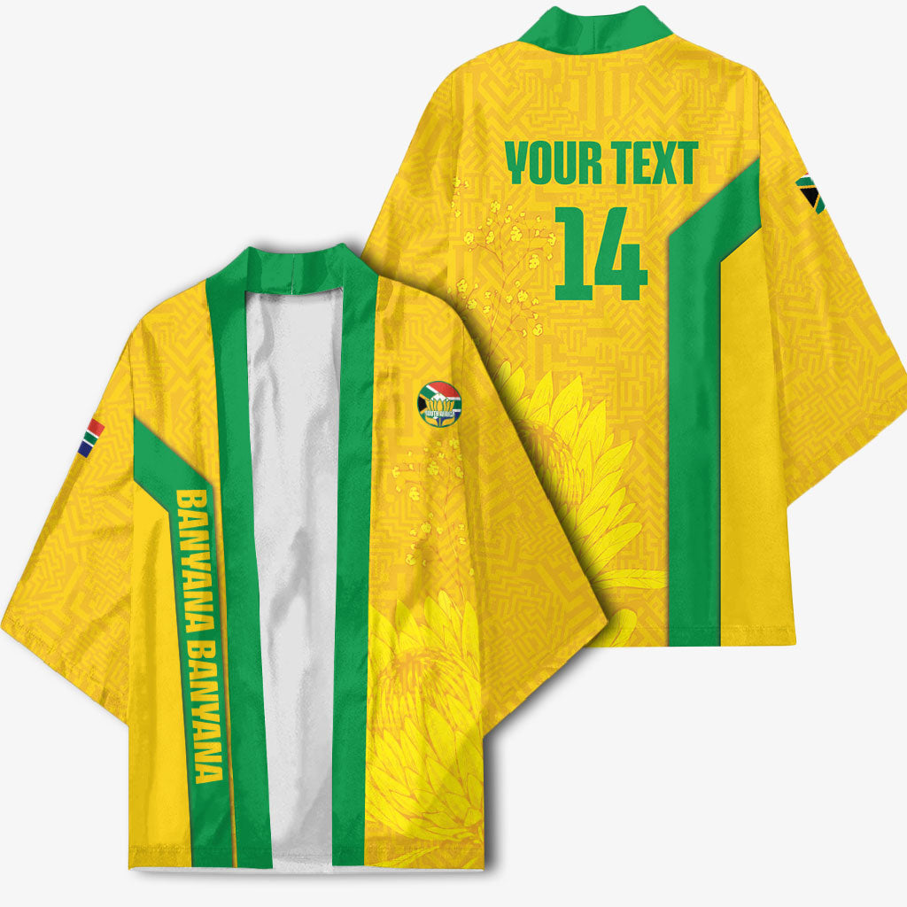South Africa Soccer Custom Kimono Banyana Banyana Protea Yellow Version