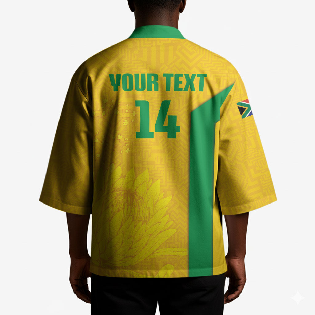 South Africa Soccer Custom Kimono Banyana Banyana Protea Yellow Version