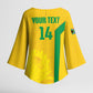 South Africa Soccer Custom Kimono Sleeve Blouse Banyana Banyana Protea Yellow Version