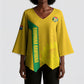 South Africa Soccer Custom Kimono Sleeve Blouse Banyana Banyana Protea Yellow Version