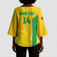 South Africa Soccer Custom Kimono Sleeve Blouse Banyana Banyana Protea Yellow Version