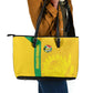 South Africa Soccer Leather Tote Bag Banyana Banyana Protea Yellow Version