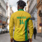 South Africa Soccer Custom Long Sleeve Button Shirt Banyana Banyana Protea Yellow Version