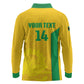 South Africa Soccer Custom Long Sleeve Polo Shirt Banyana Banyana Protea Yellow Version