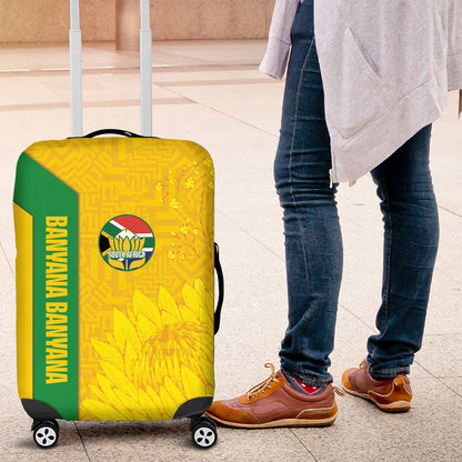 South Africa Soccer Luggage Cover Banyana Banyana Protea Yellow Version