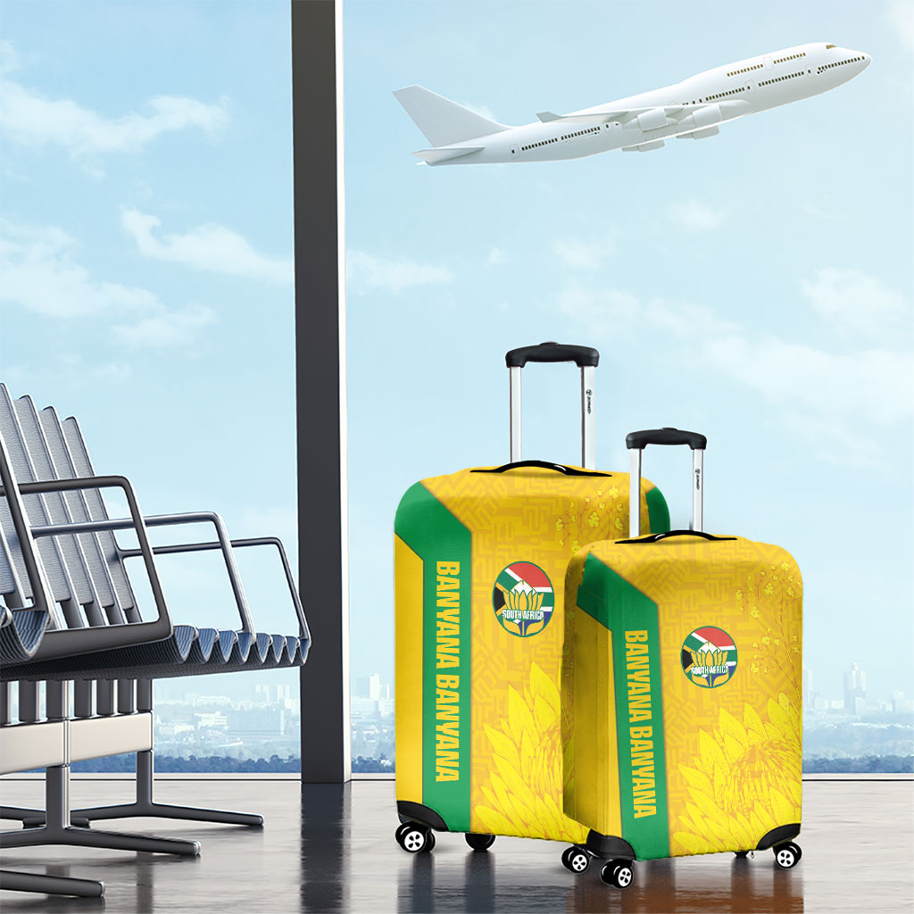 South Africa Soccer Luggage Cover Banyana Banyana Protea Yellow Version