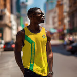 South Africa Soccer Custom Men Tank Top Banyana Banyana Protea Yellow Version