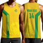 South Africa Soccer Custom Men Tank Top Banyana Banyana Protea Yellow Version